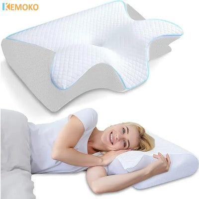 Orthopedic memory foam pillow for cervical support