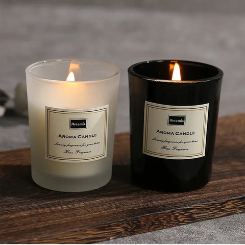 Romantic air fragrance candle in decorative jar
