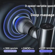 Lightweight deep tissue massager for on-the-go use