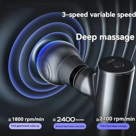Lightweight deep tissue massager for on-the-go use