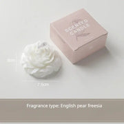Homemade peony fragrance candle with elegant design