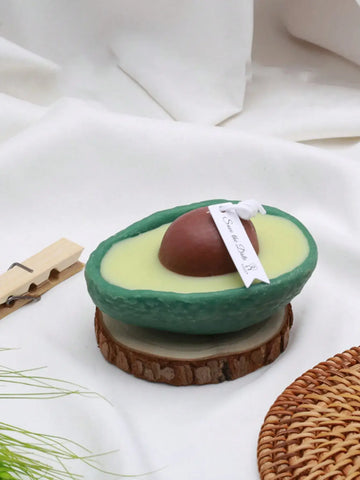 Avocado scented candle in glass jar with sage and sea salt aroma
