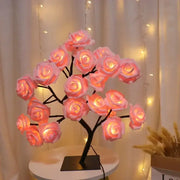 LED Table Lamp Rose Flower Tree USB Night Lights Home Decoration