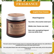 Smokeless soy scented candle in glass jar