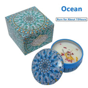 Vintage scented soy candle with flower fragrance