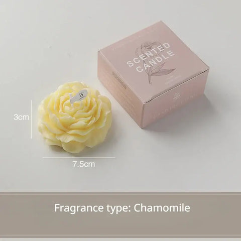 Homemade peony fragrance candle with elegant design