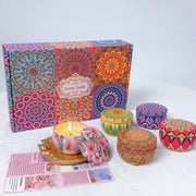Vintage scented soy candle with flower fragrance