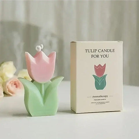 Hand-poured tulip candle for special occasions
