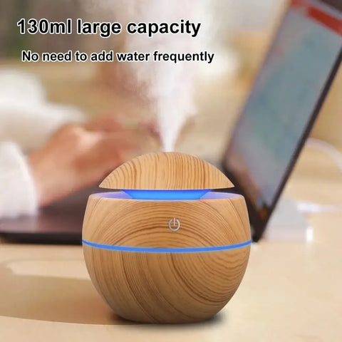 Electric humidifier with wood finish