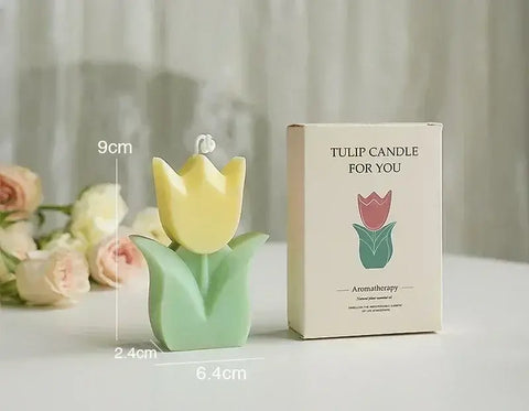 Hand-poured tulip candle for special occasions