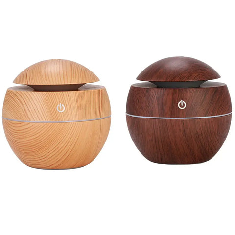 Electric humidifier with wood finish