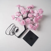 LED Table Lamp Rose Flower Tree USB Night Lights Home Decoration