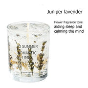 Hand-poured scented wax candle with floral aroma