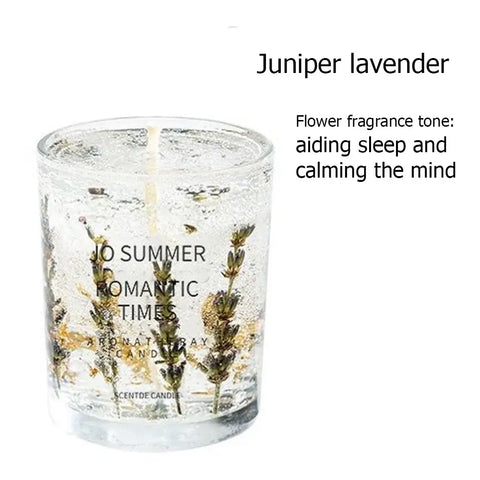 Hand-poured scented wax candle with floral aroma