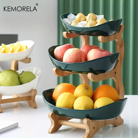 Home living room plastic fruit plate with multiple layers