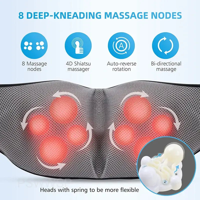 Compact Shiatsu Back Massager for home therapy