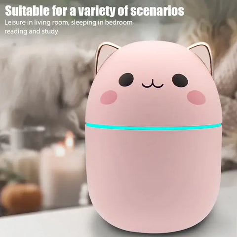 Mini cute air humidifier with essential oil diffuser