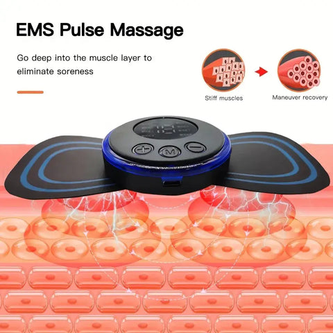 neck massager with 8 massage modes and rechargeable battery