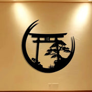 Decorative metal wall art with intricate design
