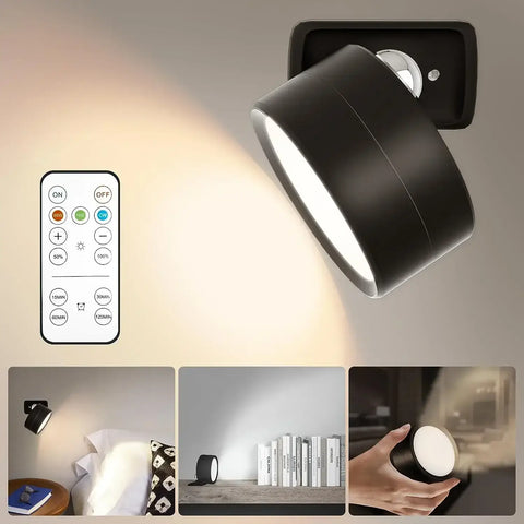 LED Wall Mounted Lights with Remote Wireless Magnetic