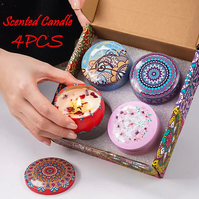 Elegant Arabian style scented candle gift set, 4pcs