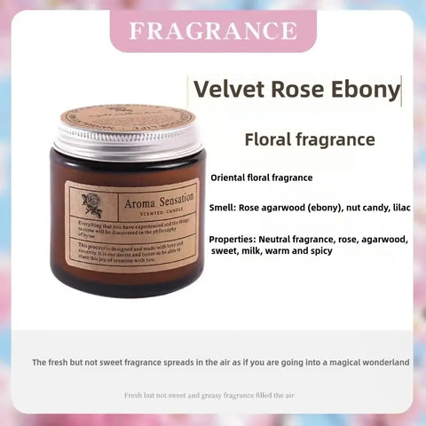 Smokeless soy scented candle in glass jar