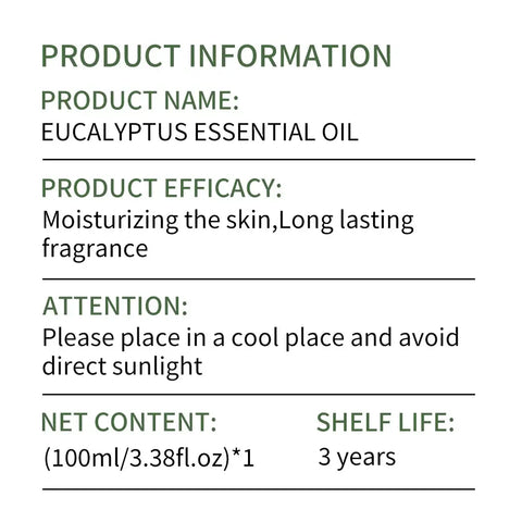 Eucalyptus essential oil bottle with fresh eucalyptus leaves