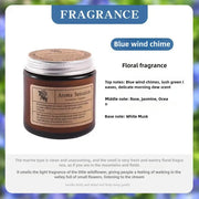 Smokeless soy scented candle in glass jar