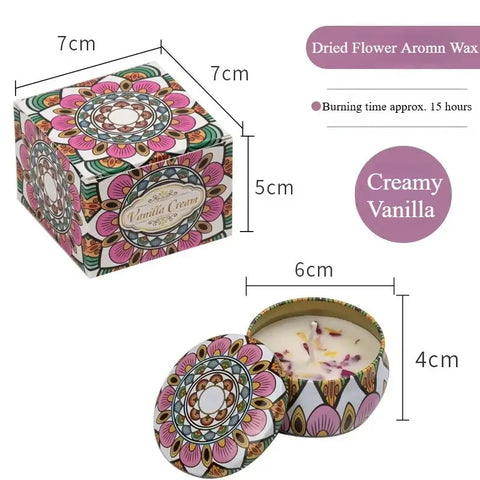 Retro Flowers Natural Scented Candles Scented Dried Flower