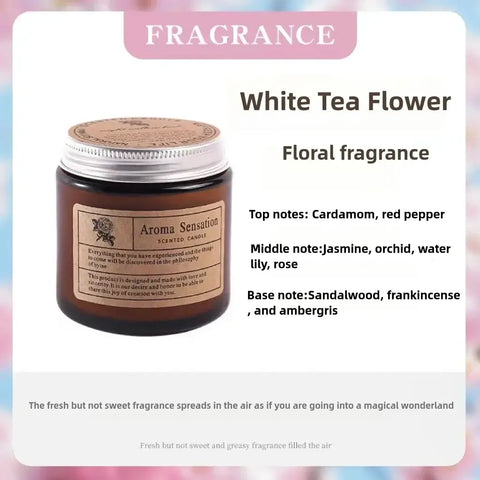 Smokeless soy scented candle in glass jar