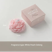 Homemade peony fragrance candle with elegant design