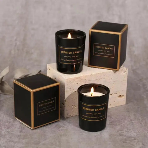 Romantic air fragrance candle in decorative jar