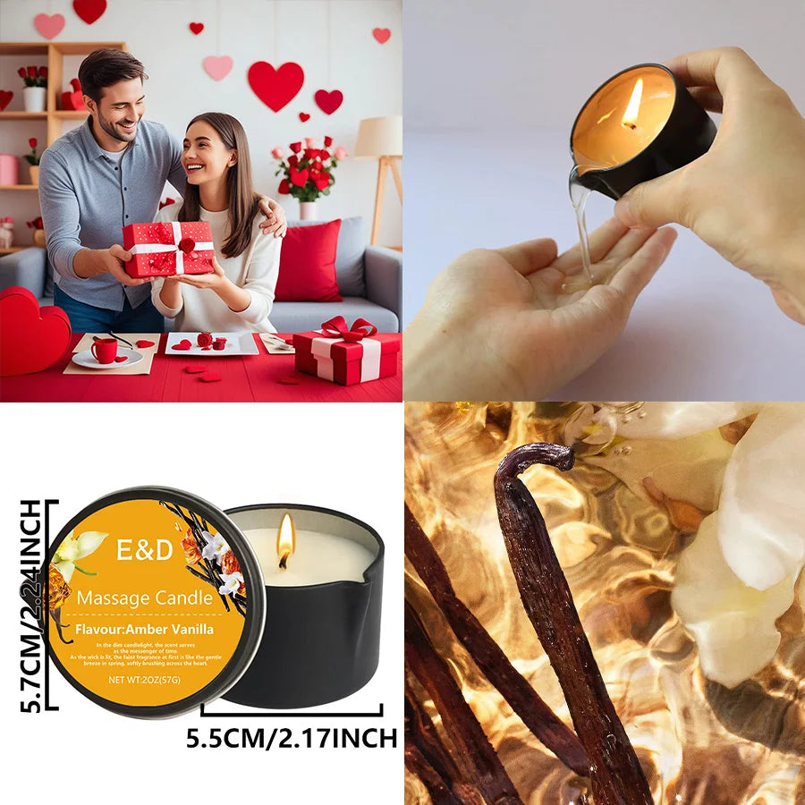 E&D Massage Scented Oil Candle