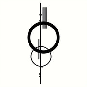 Modern metal wall decor hanging art with abstract geometric design