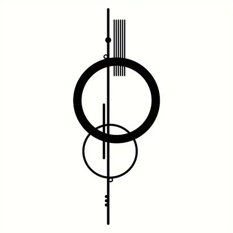 Modern metal wall decor hanging art with abstract geometric design