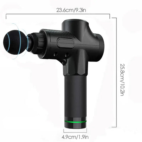 Rechargeable Deep Muscle Massage Gun® with multiple speed settings