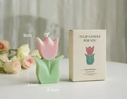 Hand-poured tulip candle for special occasions