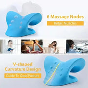 Comfortable neck pillow with built-in massage nodes