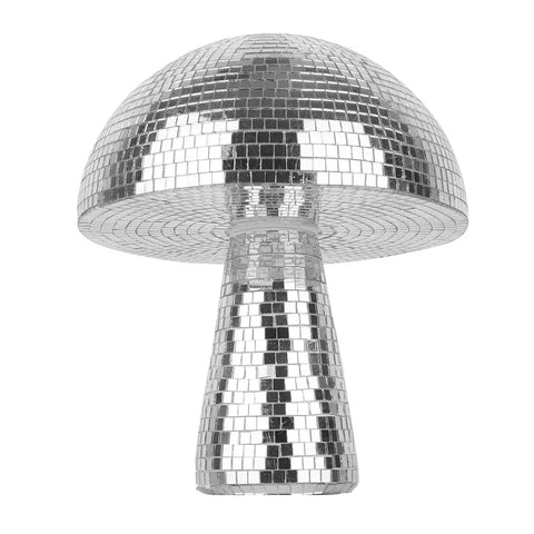 Colorful mushroom-shaped disco ball with vintage vibe