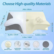 Orthopedic memory foam pillow for cervical support