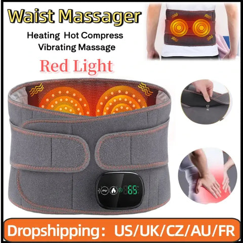 Inflatable lumbar support belt for lower back pain relief