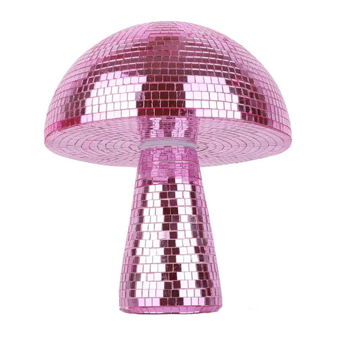 Colorful mushroom-shaped disco ball with vintage vibe