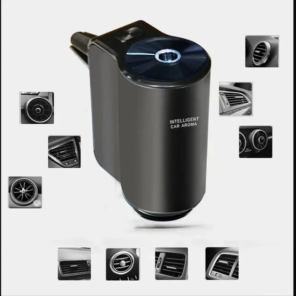 Stylish car aroma diffuser with essential oil scent
