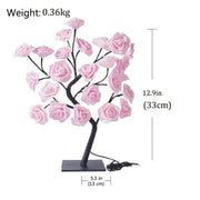 LED Table Lamp Rose Flower Tree USB Night Lights Home Decoration