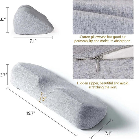 Memory foam cervical pillow for spinal alignment