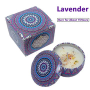 Vintage scented soy candle with flower fragrance