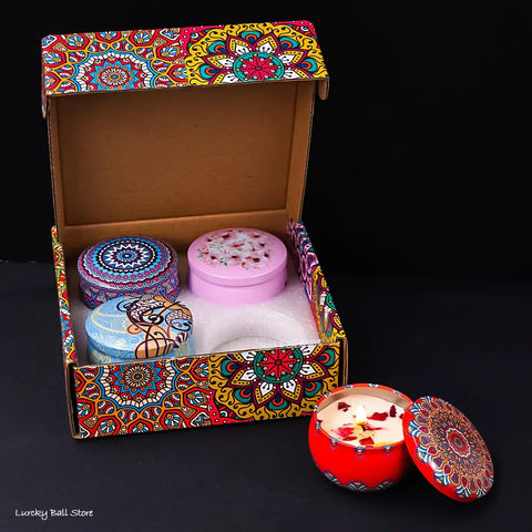 Elegant Arabian style scented candle gift set, 4pcs