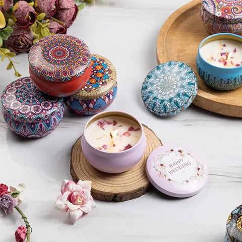 Retro Flowers Natural Scented Candles Scented Dried Flower