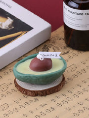 Avocado scented candle in glass jar with sage and sea salt aroma