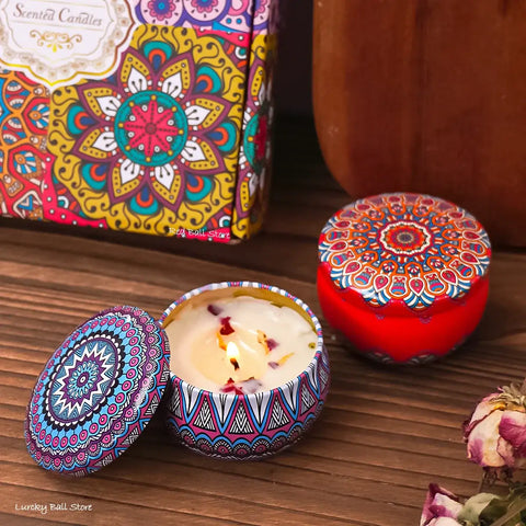 Elegant Arabian style scented candle gift set, 4pcs